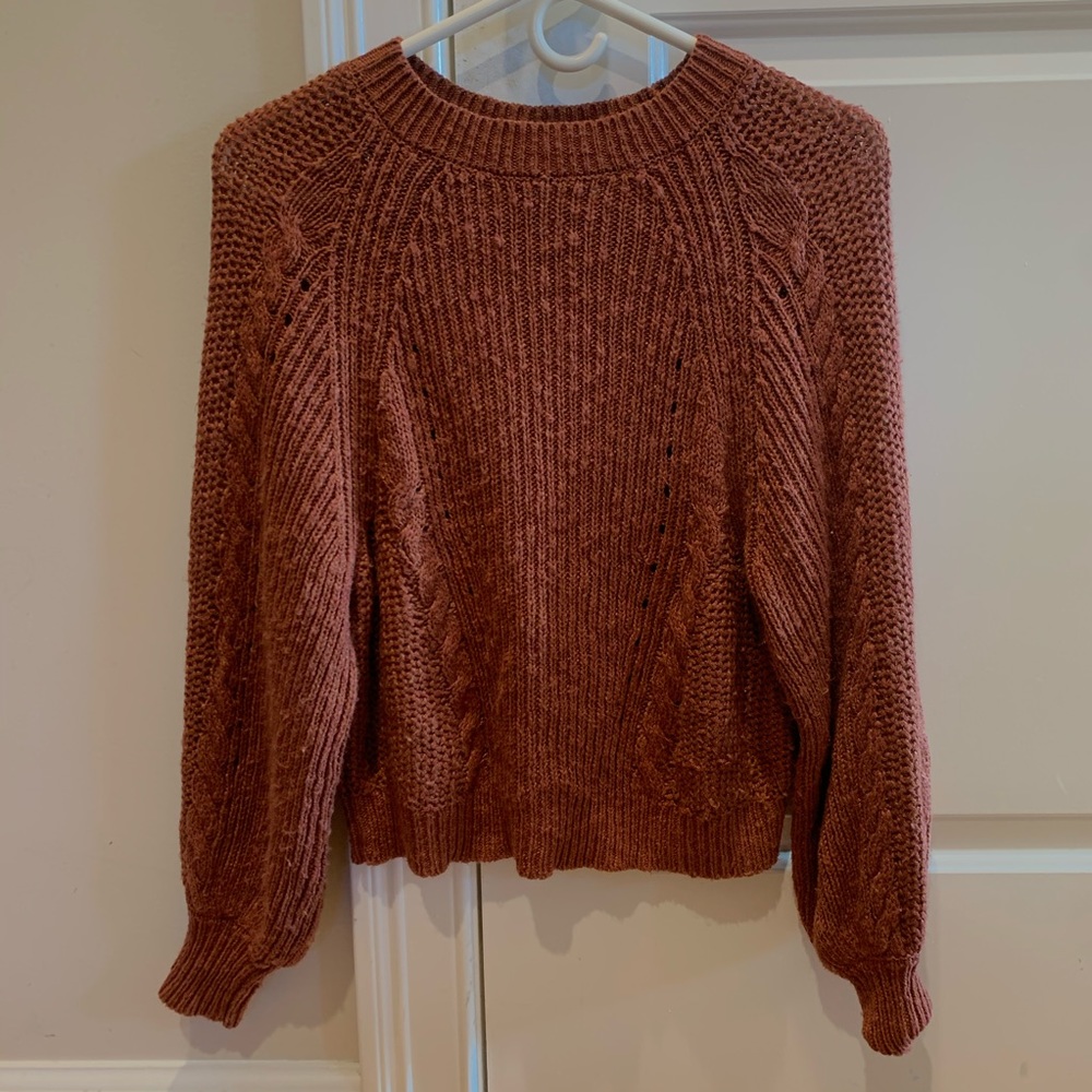 Balloon sleeve sweater